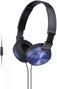 Sony MDR-ZX310AP Auriculares de Diadema Azules con Micrófono