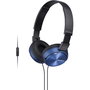 Sony Auricular Diadema con Microfono, Azul - MDR-ZX110AP
