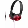Sony MDRZX310APR Auriculares con Micrófono y Jack 3.5mm, Rojos