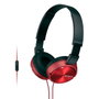 Sony MDRZX310APR Auriculares con Micrófono Rojos