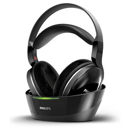 Philips SHD8850/12 Auriculares Inalámbricos para TV, Diadema Circumaural, Frecuencia 8 - 22500 Hz, Negro, Batería Recargable de 20 Horas