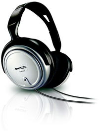 PHILIPS Auriculares para TV, Inalámbricos con Transmisor Digital, 2.4 GHz, Banda Lateral DORADA