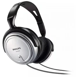 PHILIPS Auriculares para TV, Inalámbricos con Transmisor Digital, 2.4 GHz, Banda Lateral DORADA