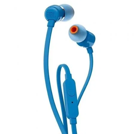 JBL Auriculares intrauditivos T110 con micrófono Jack 3.5 mm Azul