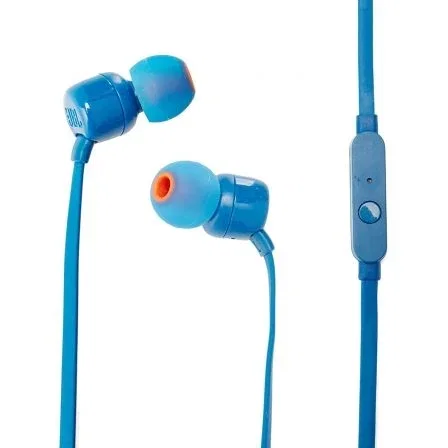 JBL Auriculares intrauditivos T110 con micrófono Jack 3.5 mm Azul