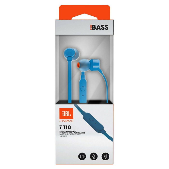 JBL Tune 110 Auriculares Intrauditivos con Micrófono - Azul JBL Tune 110 Auriculares Intrauditivos con Micrófono - Azul