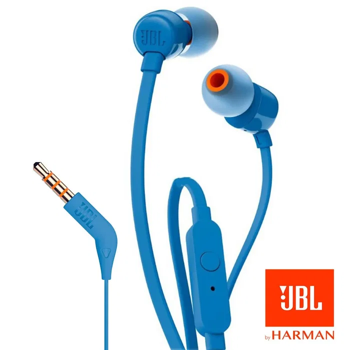 JBL Tune 110 Auriculares Intrauditivos con Micrófono Azul