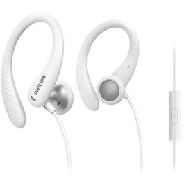 Philips TAA1105 Auriculares Intrauditivos con Gancho para la Oreja, Conector 3.5mm, Color Blanco