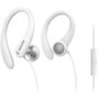 Philips TAA1105WT/00 Auriculares Deportivos Intrauditivos con Micrófono, Gancho para la Oreja, Cable 1.2m, Resistencia al Sudor IPX2, Color Blanco