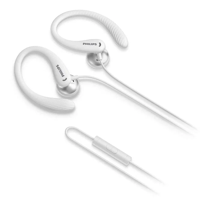 PHILIPS Auriculares Deportivos con Micrófono - Auricular Philips Sport - Blanco PHILIPS Auriculares Deportivos con Micrófono - Auricular Philips Sport - Blanco