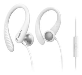 Philips Auriculares Deportivos con Micrófono, Blanco