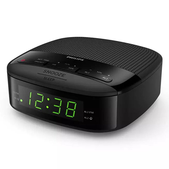Philips TAR3205/12 Despertador Digital con Radio FM y Alarma Dual Negro Philips TAR3205/12 Despertador Digital con Radio FM y Alarma Dual Negro