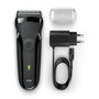 Braun Series 3 300s Negro, Afeitadora de Láminas Recargable con Batería NiMH
