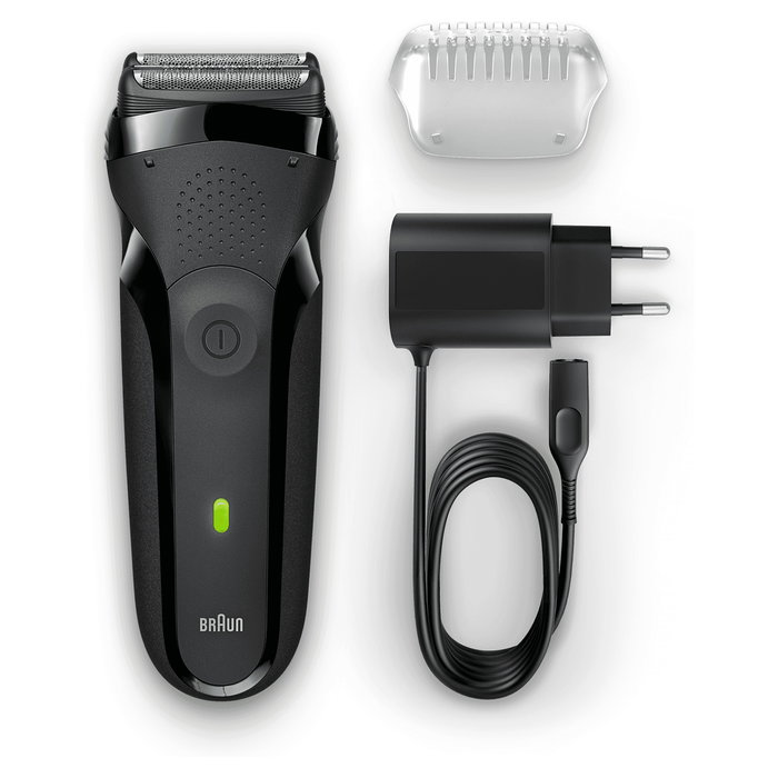 Braun Serie 3 300s Máquina de afeitar de láminas Negro 2 SensoFoil LED Batería recargable