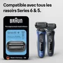 Braun Cabezal de afeitado 53B para Series 5 y 6, Kombipack Negro