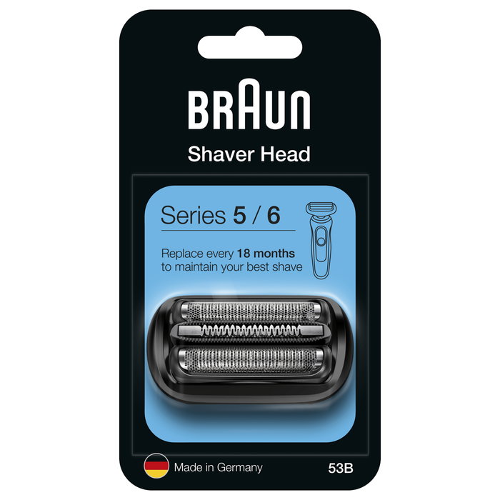Braun Cabezal de afeitado 53B para Series 5 y 6, Kombipack Negro