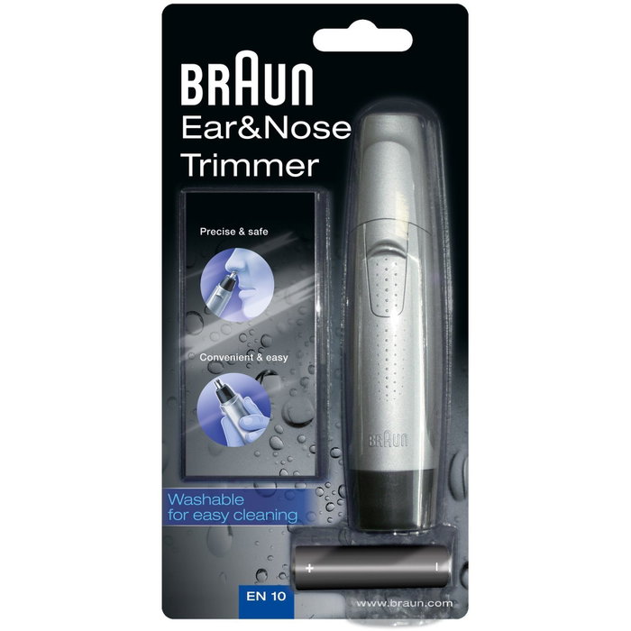 Braun Exact Series EN 10 Recortadora de nariz y orejas Plata/Negro Braun Exact Series EN 10 Recortadora de nariz y orejas Plata/Negro