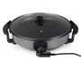 Tristar PZ-2964 Sartén Eléctrica de 1500W, 40cm, 280°C Máx., Acero Inoxidable Antiadherente con Tapa Transparente y Cable Extraíble - Ideal para Cocinar y Acamadas