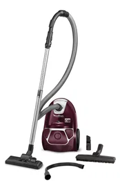 Rowenta Compact Power RO3969 Aspirador Cilíndrico 750W, 3L, Bolsa Polvo, Color Violeta, Filtro Higiénico, Indicador Lleno, Almacenamiento Cable