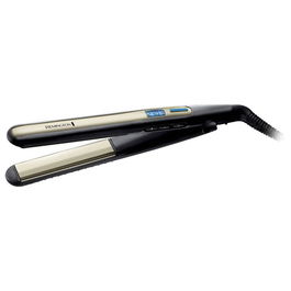 Remington Plancha De Pelo 2 en 1 - Sleek & Curl para Ondas, Rizos y Alisado, Placas de Cerámica, Temperatura Ajustable, 230V