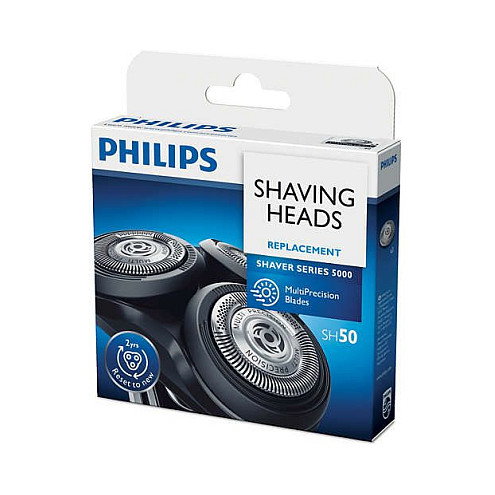 Philips SH50/50 Cabezales de Repuesto Serie 5000 y 6000, Pack de 3, Cromo Philips SH50/50 Cabezales de Repuesto Serie 5000 y 6000, Pack de 3, Cromo