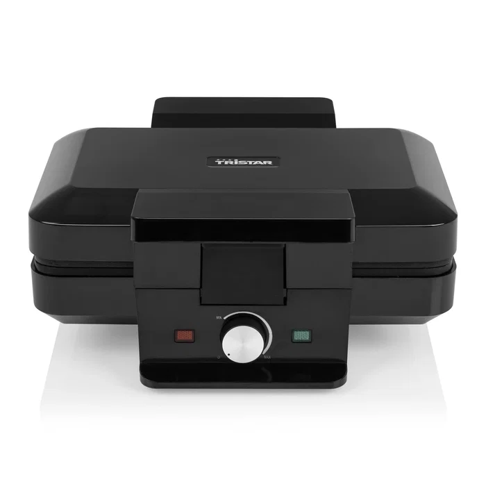 Tristar Gofrera WF-1165, para 2 Gofres a la Vez, 1000 W, Revestimiento Antiadherente, Termostato Ajustable, Color Negro