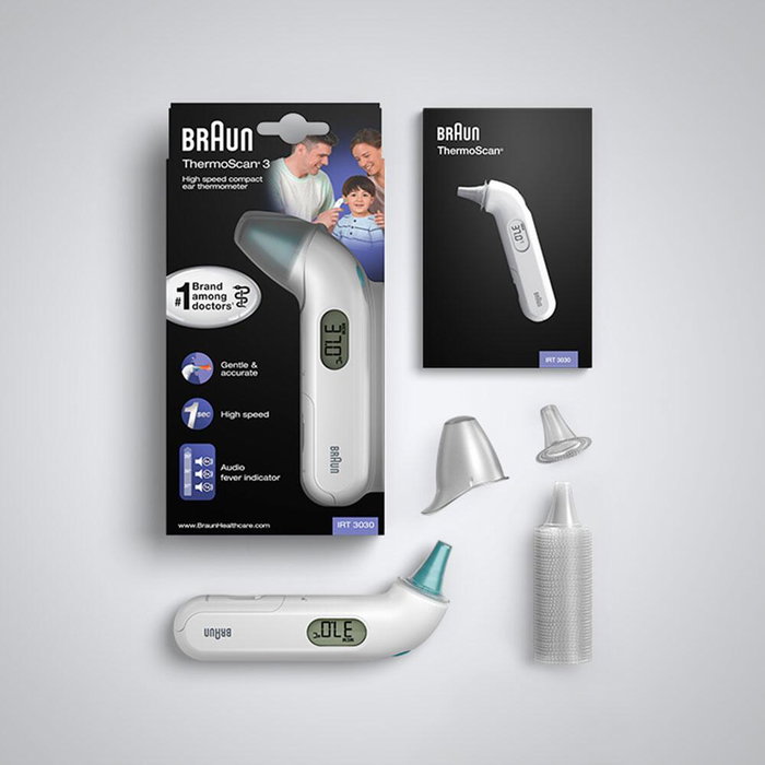Braun Termómetro Digital ThermoScan 3 IRT3030WE Blanco