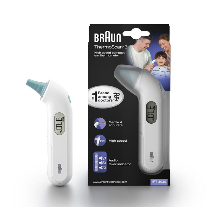 Braun Termómetro Digital ThermoScan 3 IRT3030WE Blanco