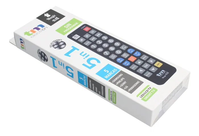 TM Electron Mando a Distancia Universal TMURC502, Compatible con Samsung, LG, Philips, Sony, Panasonic - Para Televisores LED, LCD y Plasma - Negro