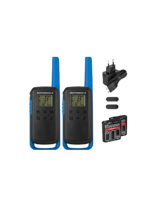 MOTOROLA Walkie Talkie T62 Largo Alcance - Pack de 2 Unidades - Radio Comunicacion Portatil para Exteriores