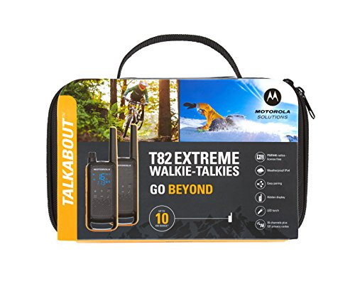 Motorola TALKABOUT T82 Extreme Pack de 2, Negro y Naranja