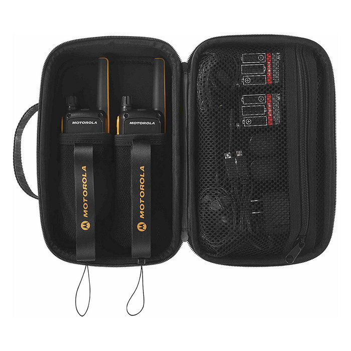 Motorola TALKABOUT T82 Extreme Pack de 2, Negro y Naranja