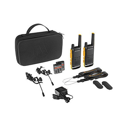 Motorola TALKABOUT T82 Extreme Pack de 2, Negro y Naranja