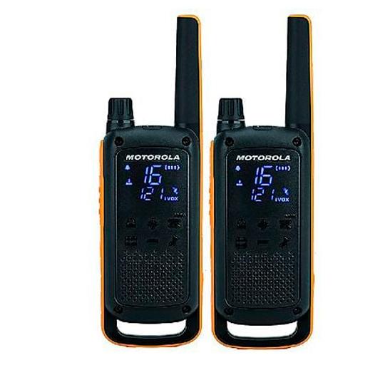 Motorola TALKABOUT T82 Extreme Pack de 2, Negro y Naranja