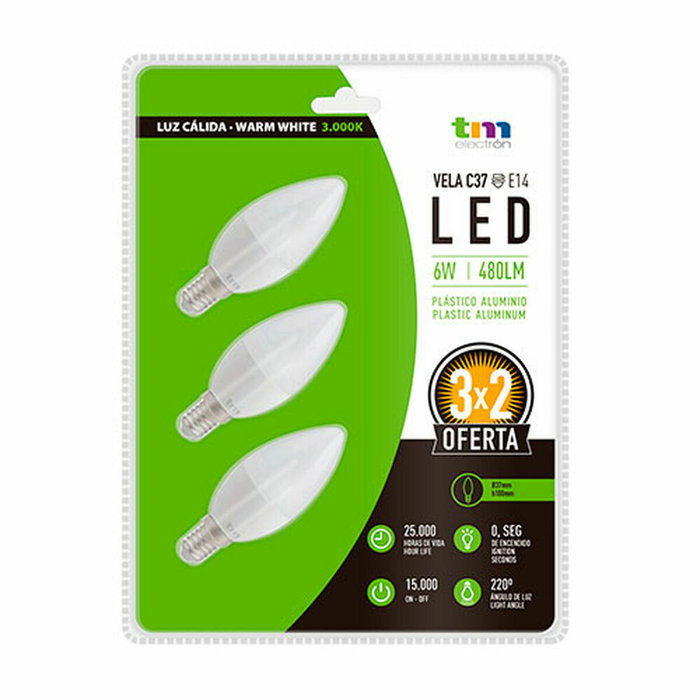 Bombilla LED TM Electron E14 3000 K Bombilla LED TM Electron E14 3000 K