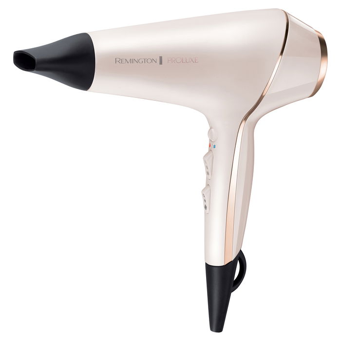 Remington AC 9140 ProLuxe Secador de Pelo AC Profesional, 2400 W, 3 m de Cable, 2 Velocidades, Función Iónica y de Aire Frío, Color Beige y Negro