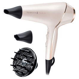 Remington AC 9140 ProLuxe Secador de Pelo AC Profesional, 2400 W, 3 m de Cable, 2 Velocidades, Función Iónica y de Aire Frío, Color Beige y Negro