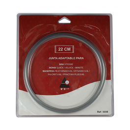 Bergner SG-1520 Junta de tapa de silicona gris 22cm compatible con Monix, Bra, Magefesa, San Ignacio
