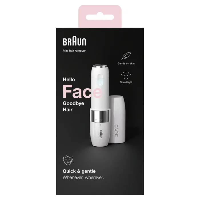 Braun Face FS1000 Depilador Eléctrico Facial Mini para Mujer - 1 Cabezal, Luz Integrada, Funciona con 1 Pila AA, Color Blanco Braun Face FS1000 Depilador Eléctrico Facial Mini para Mujer - 1 Cabezal, Luz Integrada, Funciona con 1 Pila AA, Color Blanco