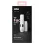 Braun Face FS1000 Depilador Eléctrico Facial Mini para Mujer - 1 Cabezal, Luz Integrada, Funciona con 1 Pila AA, Color Blanco