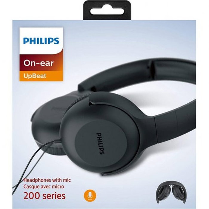 Philips Auriculares TAUH201/BK con Micrófono Integrado Negro