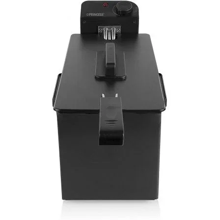 Princess Freidora 182727, 2000W, 3L, Elegante Carcasa Negra con Zona Fría y Filtro de Seguridad