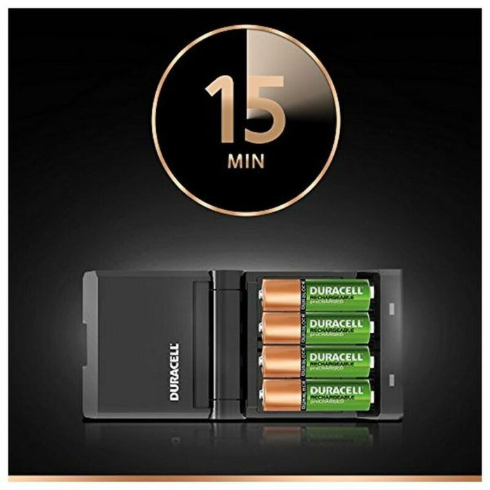 Duracell Cargador CEF27EU-EU con 2 pilas AA y 2 pilas AAA