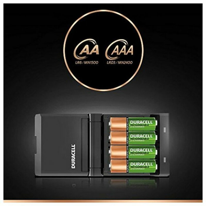 Duracell Cargador CEF27EU-EU con 2 pilas AA y 2 pilas AAA