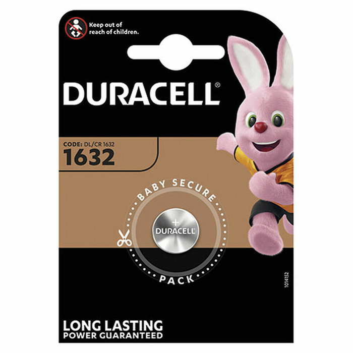 Duracell Pila de Botón de Litio CR1632 3V, 1 Unidad Duracell Pila de Botón de Litio CR1632 3V, 1 Unidad