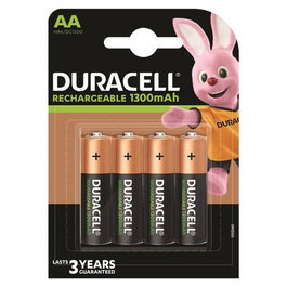 Duracell HR6-B Pack 4 Pilas Recargables AA NiMH 1.2V 1300 mAh