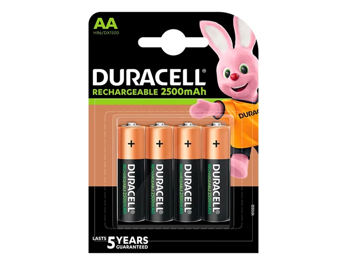 Duracell Pack de 4 Pilas Recargables AA HR06-P 2500 mAh