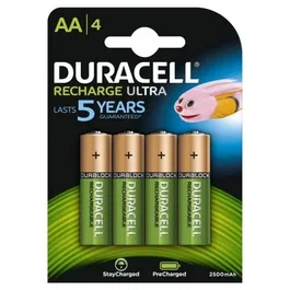Duracell HR06-P Pack 4 Pilas AA Recargables NiMH 1.2V 2500 mAh