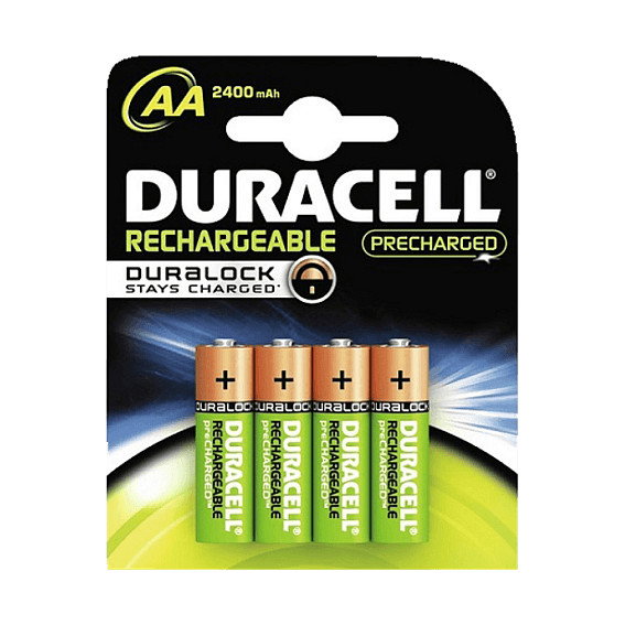 Duracell Pack de 4 Pilas Recargables AA 2500 mAh HR06-P Duracell Pack de 4 Pilas Recargables AA 2500 mAh HR06-P