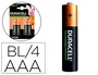 Duracell Pack de 4 Pilas AAA Recargables StayCharged 1.2V 900 mAh